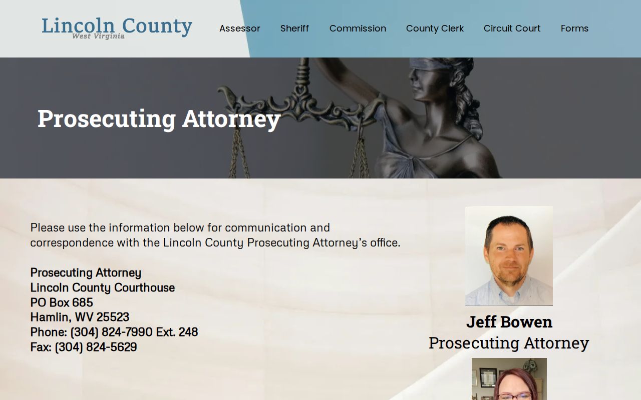 Lincoln County criminal court cases prosecuting attorney office and staff