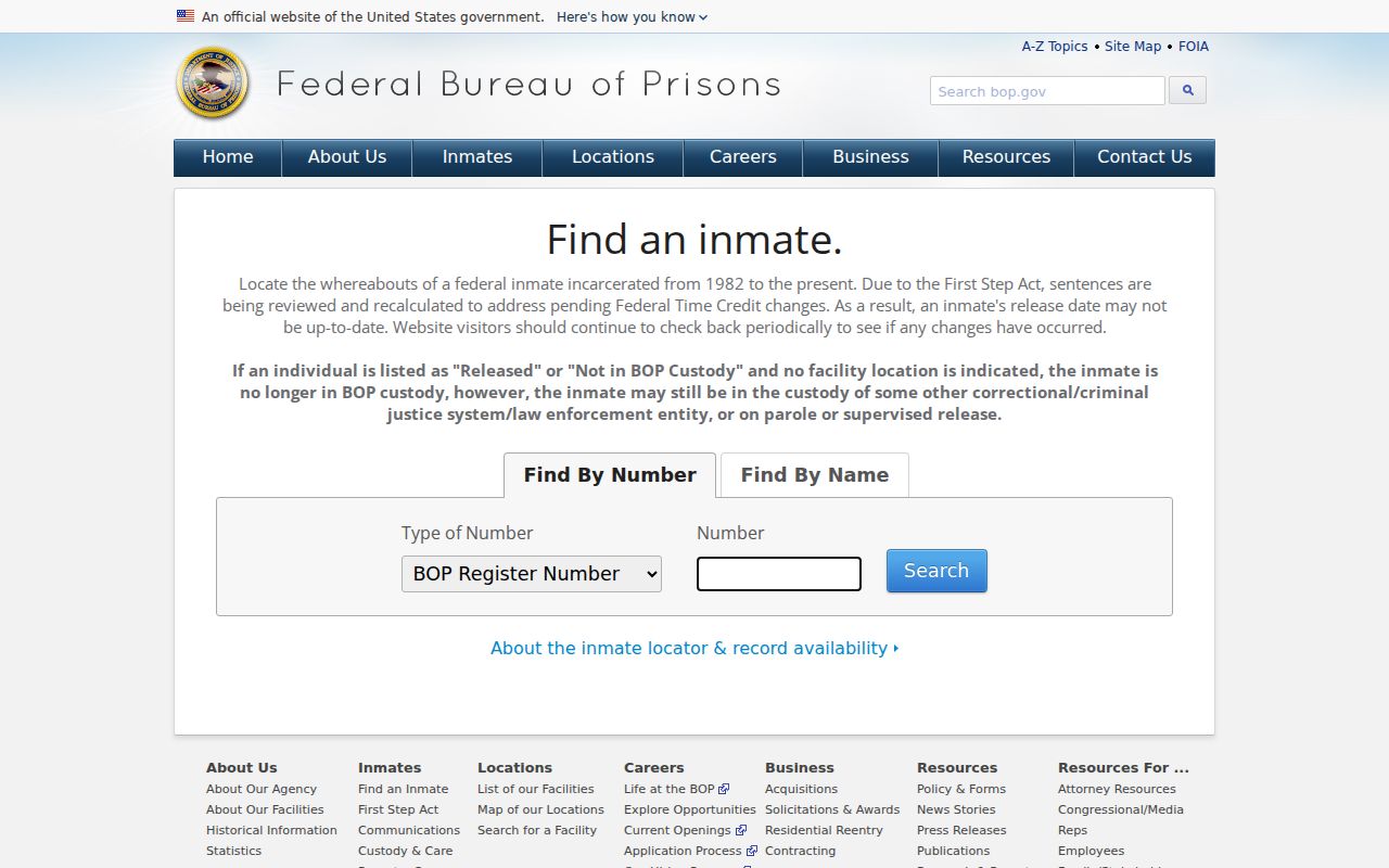Lincoln County criminal history federal inmate locator