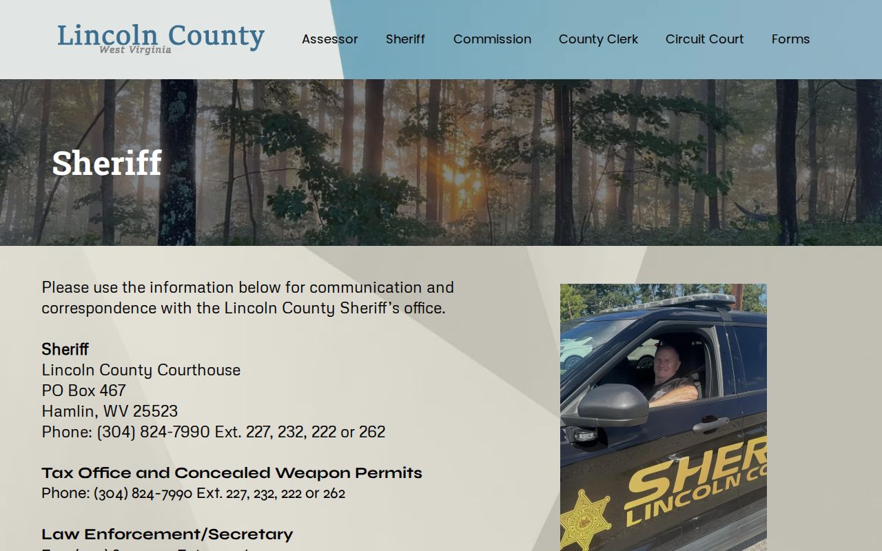 Lincoln County criminal records sheriff office page