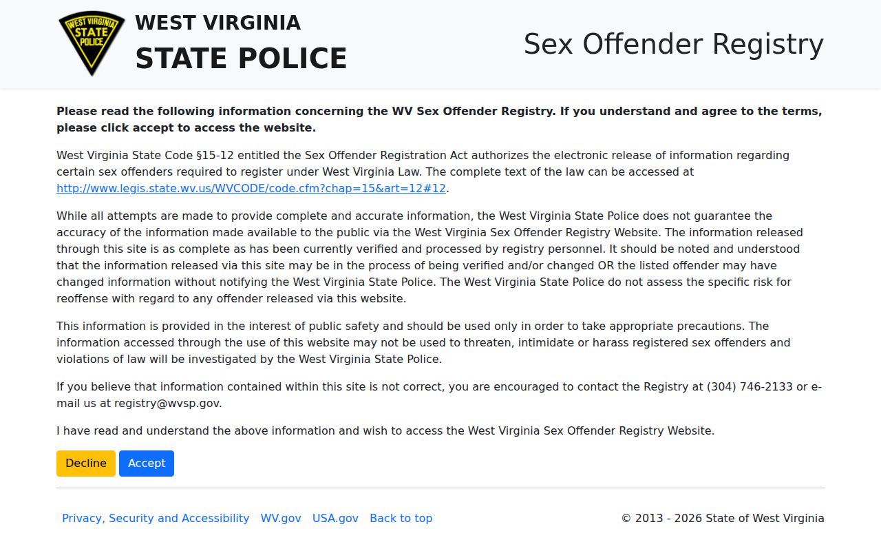 Lincoln County sex offender registry search form